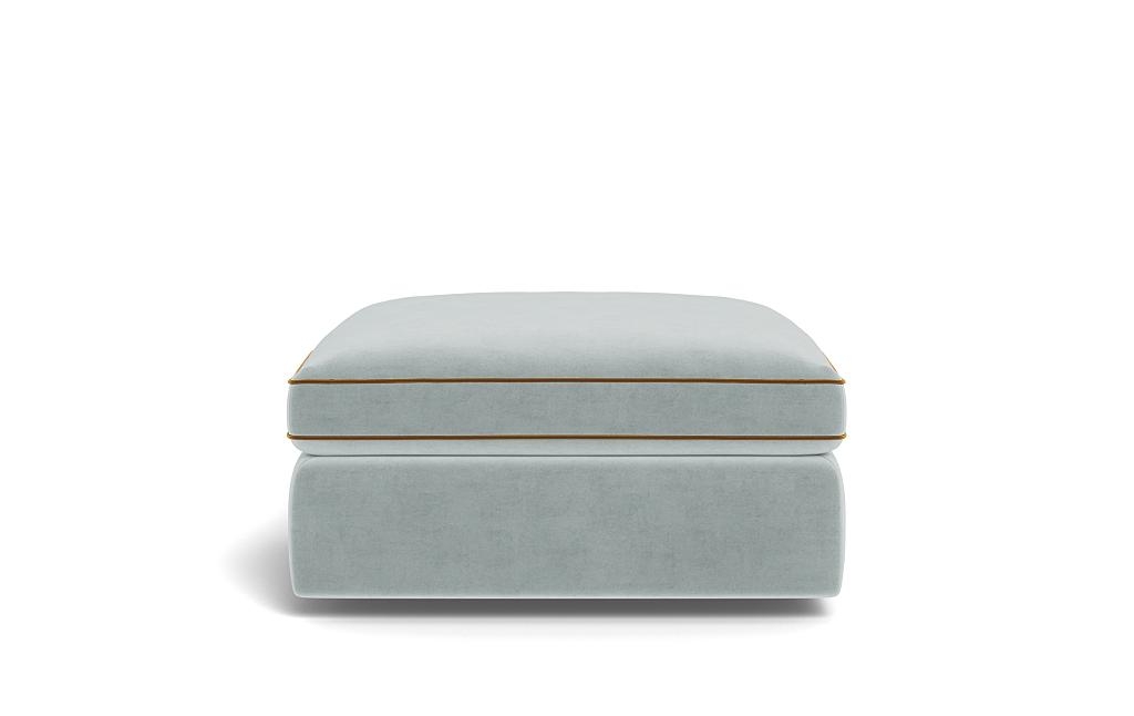 James Square Ottoman with Contrast Piping and Storage Option - Image 0