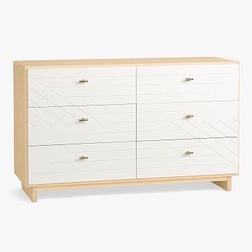 Cora Carved Dresser, Natural/Simply White, WE Kids - Image 1