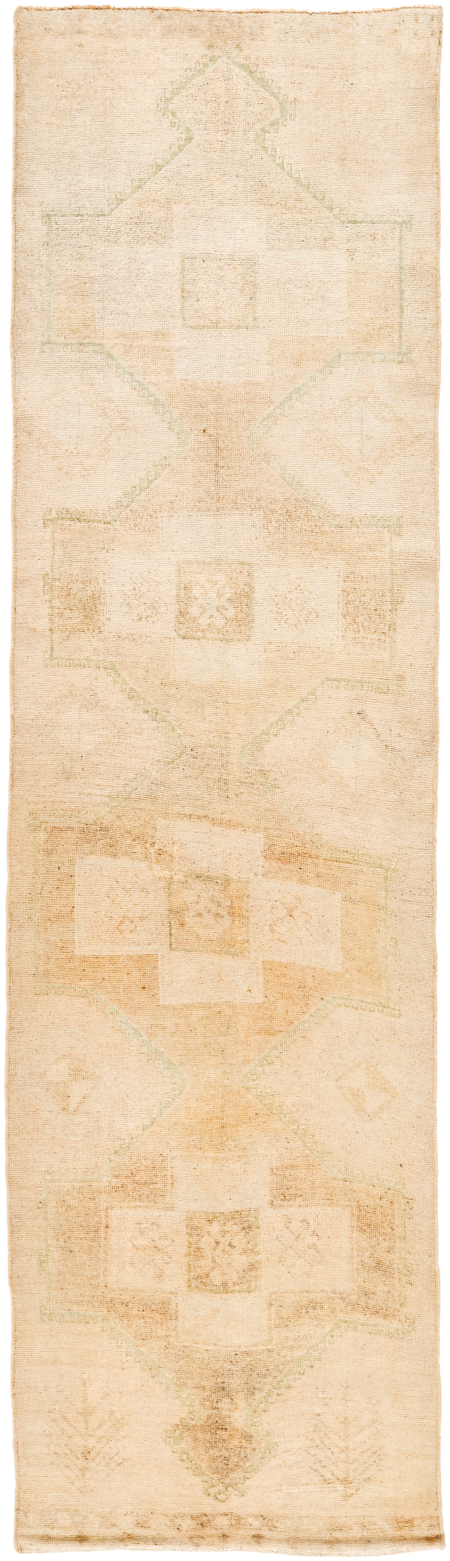 Antique One of a Kind  Indoor 2'10" x 10'7" Handmade Rug - Image 0