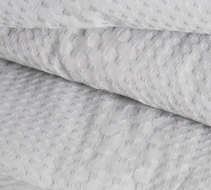 Honeycomb Cotton Comforter, Full/Queen, Gray Mist - Image 1
