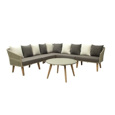 Brehmer 4 Piece Sectional Seating Group with Cushions - Image 0