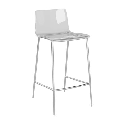 Manufahi Bar Stool In Clear With Matte Brushed Gold Legs - Set Of 2 - Image 0