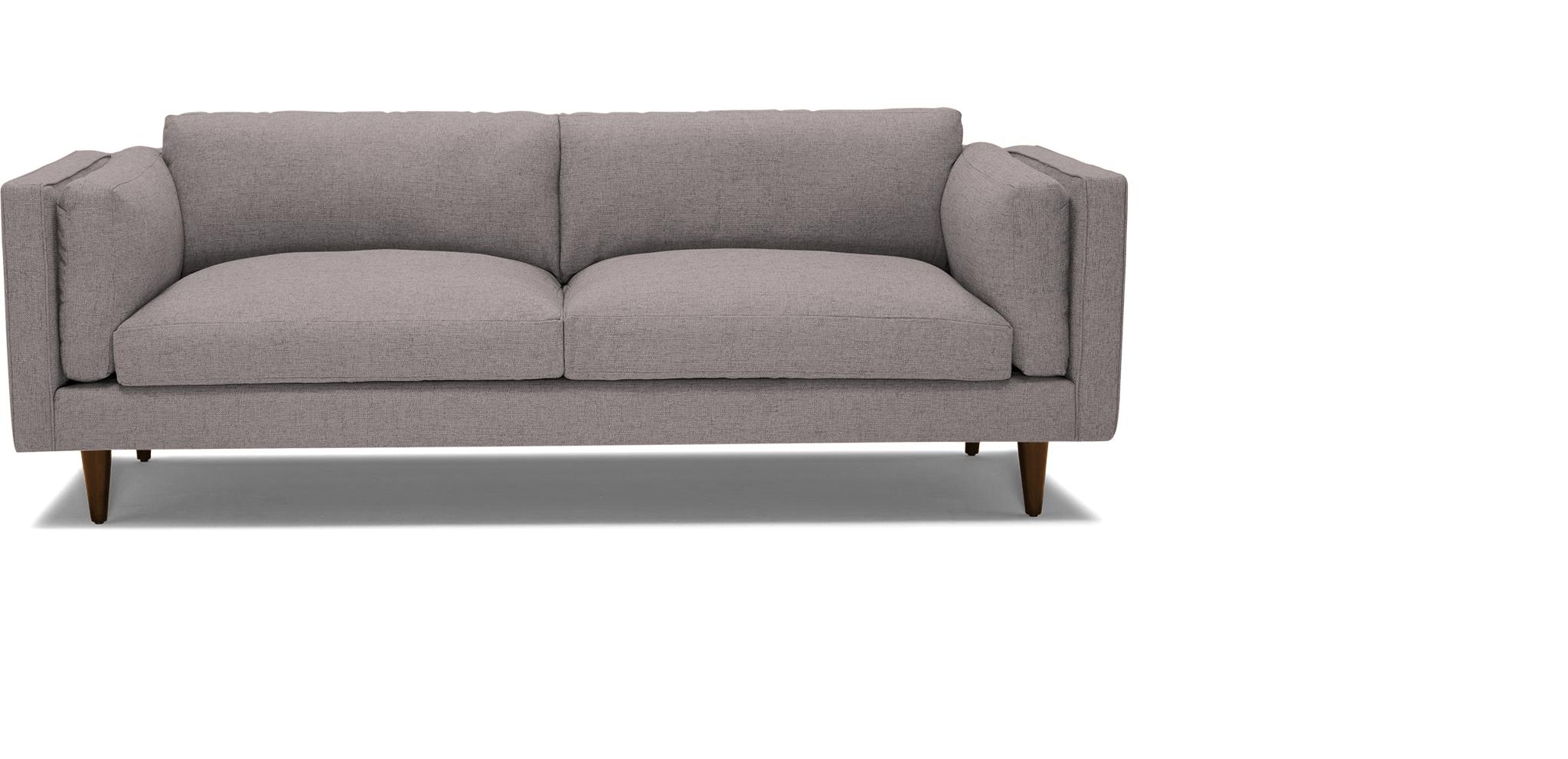Purple Parker Mid Century Modern Sofa - Sunbrella Premier Wisteria - Mocha - Image 0