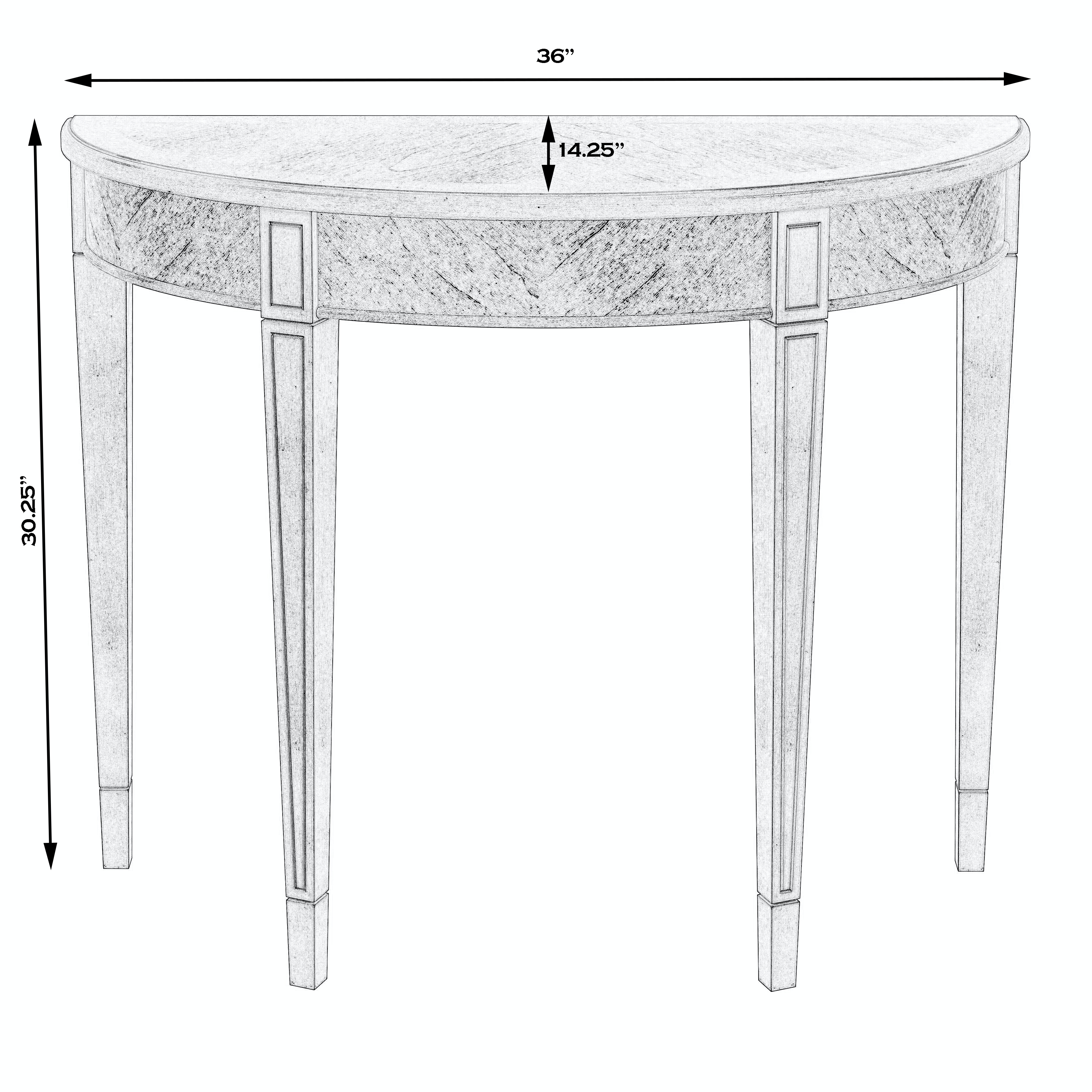 Hampton Traditional Burl Console Table - Image 1