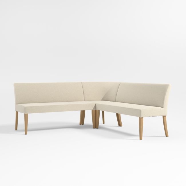 Lowe Ivory Double L-Shaped Dining Banquette - Image 0