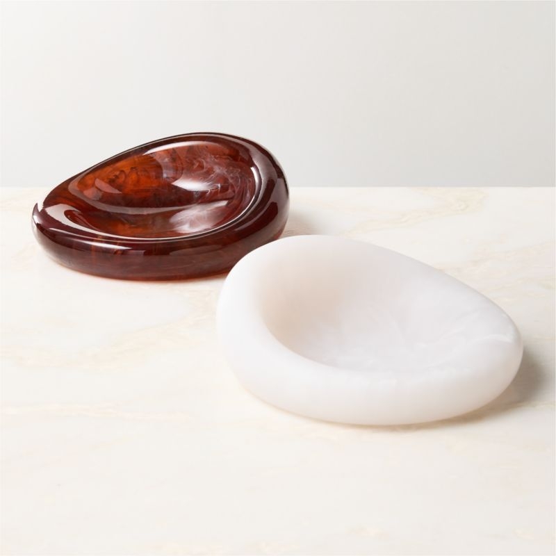 Anya Brown Swirled Resin Catchall Dish - Image 3