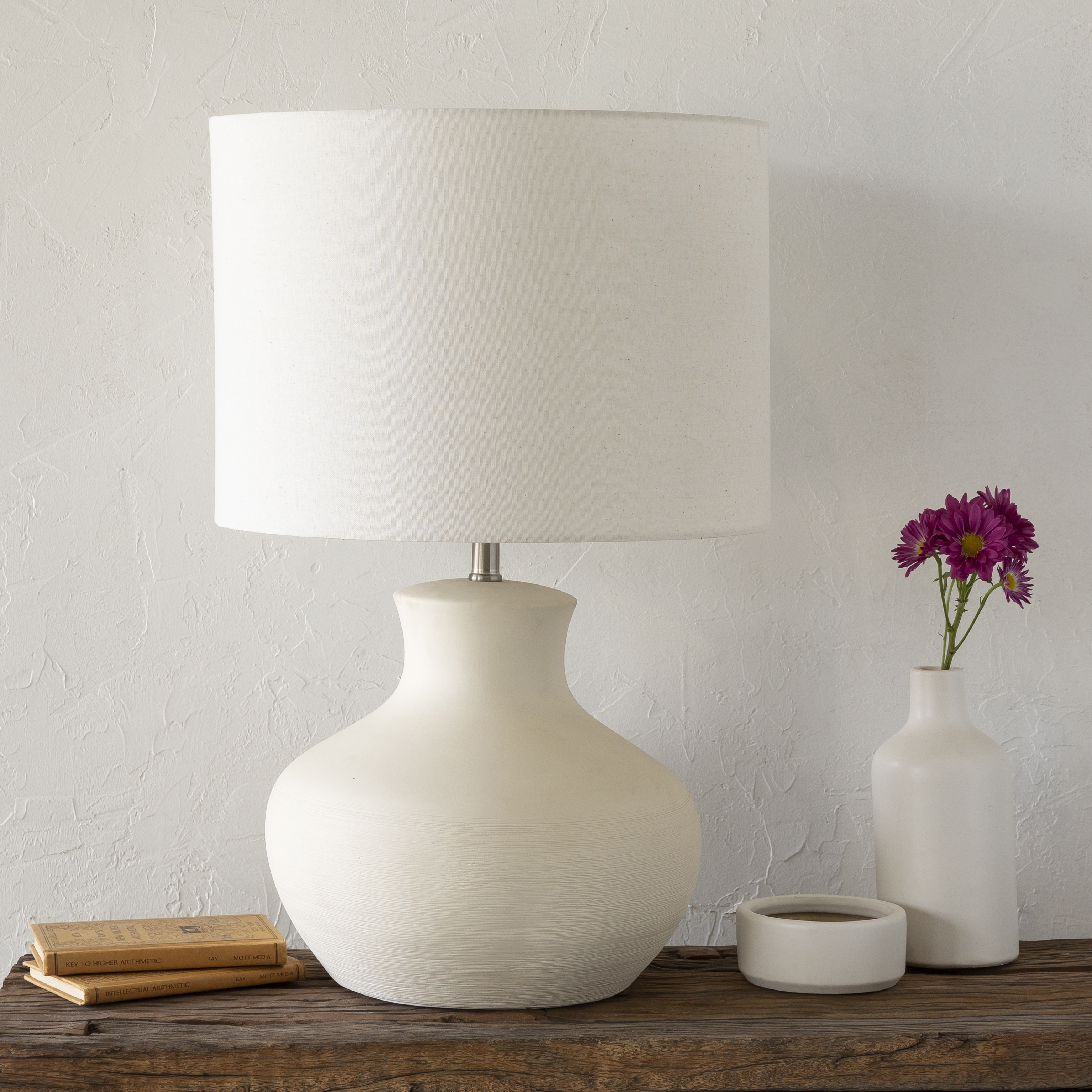 Penna Table Lamp, Cream - Image 1