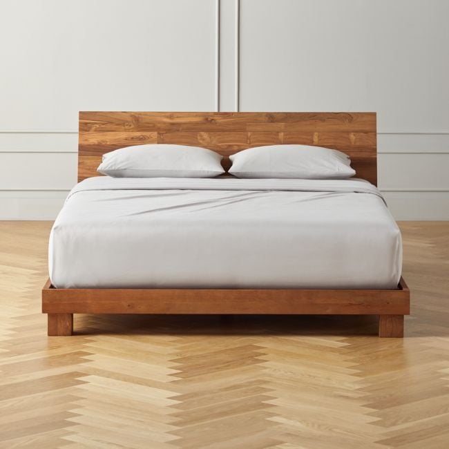 Dondra Teak Wood Queen Bed - Image 0