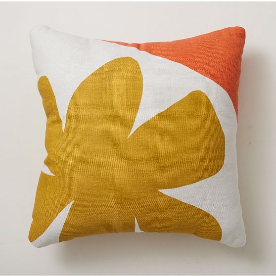 Outdoor Modern Form Pillow, 24"x24", Dark Horseradish - Image 0
