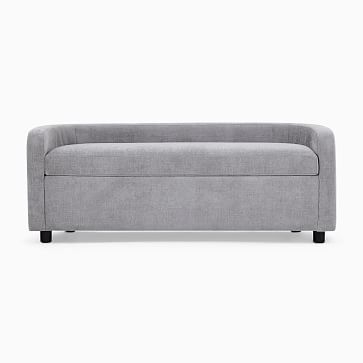 Bacall Storage Bench, Poly, Alabaster, Performance Velvet, Concealed Supports - Image 3