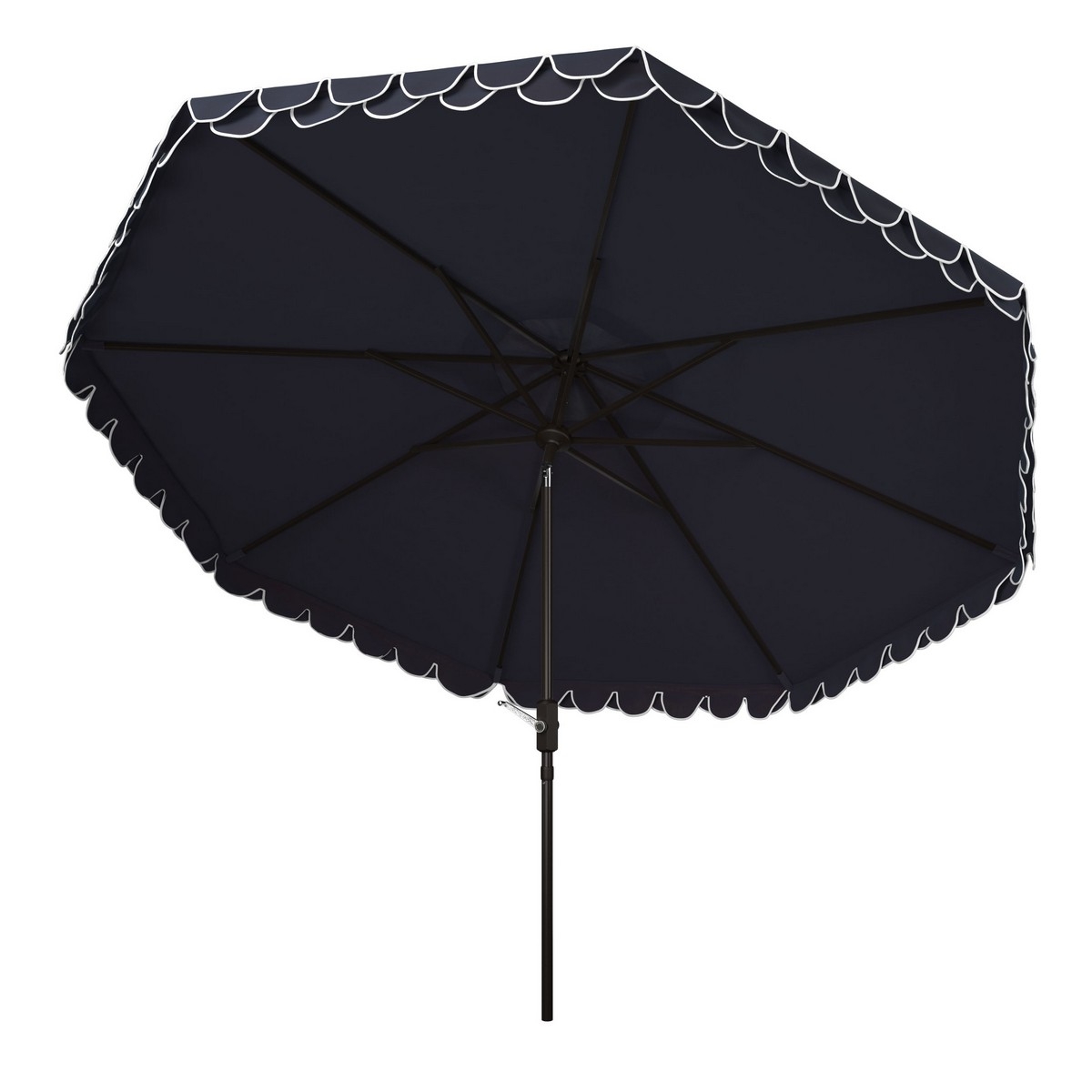Elegant Valance 11Ft Umbrella - Navy/White - Safavieh - Image 4