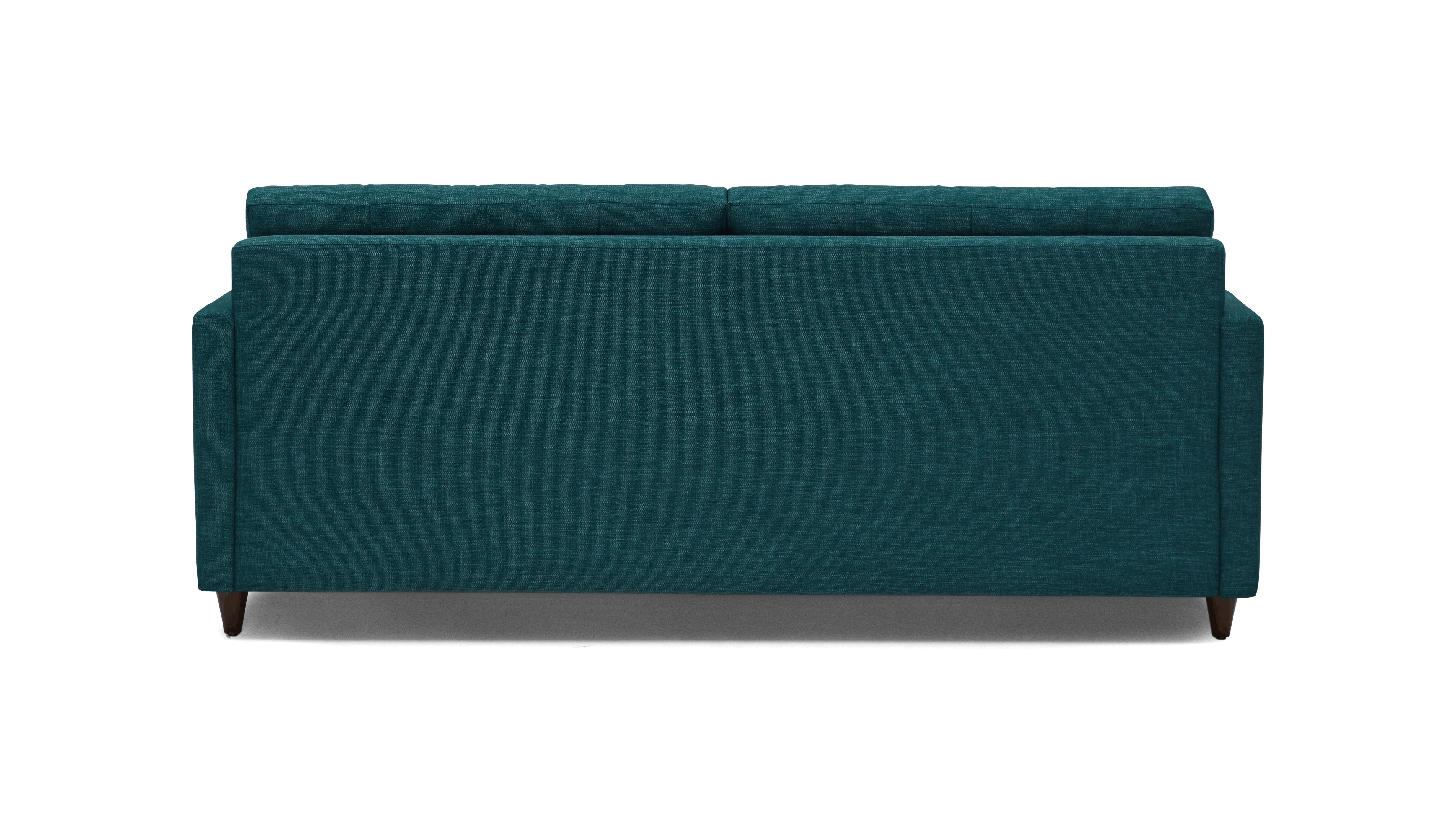 Blue Eliot Mid Century Modern Sleeper Sofa - Key Largo Zenith Teal - Mocha - Foam - Image 4