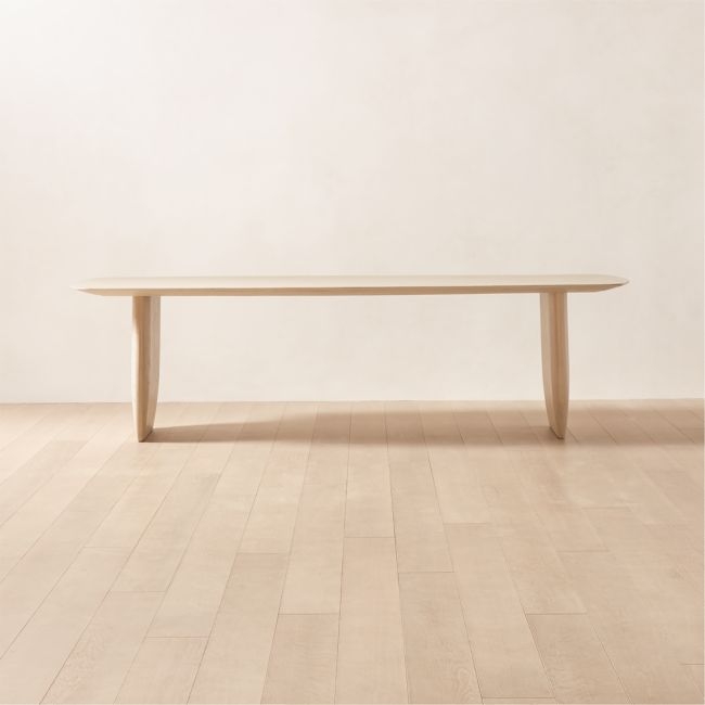 Spigolo 107" Bleached Oak Dining Table by goop - Image 0