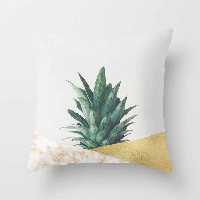Pineapple Dip Vii Throw Pillow by Cassia Beck - Cover (20" x 20") With Pillow Insert - Indoor Pillow - Image 0