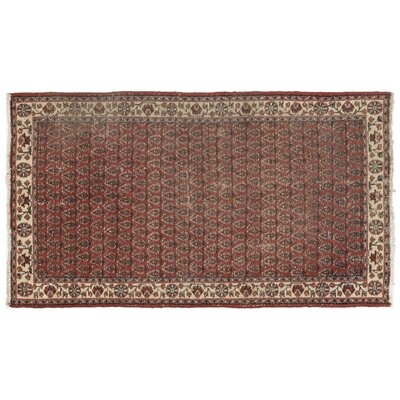 One-of-a-Kind Hand-Knotted 1960s Turkish Brown/Red 4' x 7'1" Area Rug - Image 0