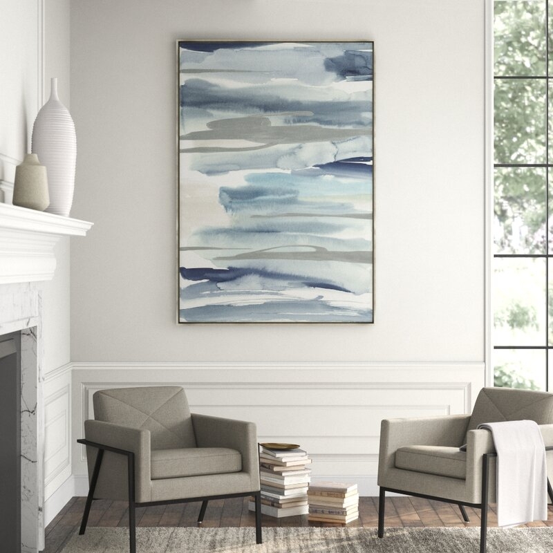 Chelsea Art Studio Layered Water I by Janice Sadler - Picture Frame Painting Print on Canvas - Image 0