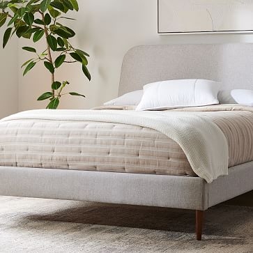 Camila No Tufting, Bed, Full, PCL, White, Cool Walnut - Image 3