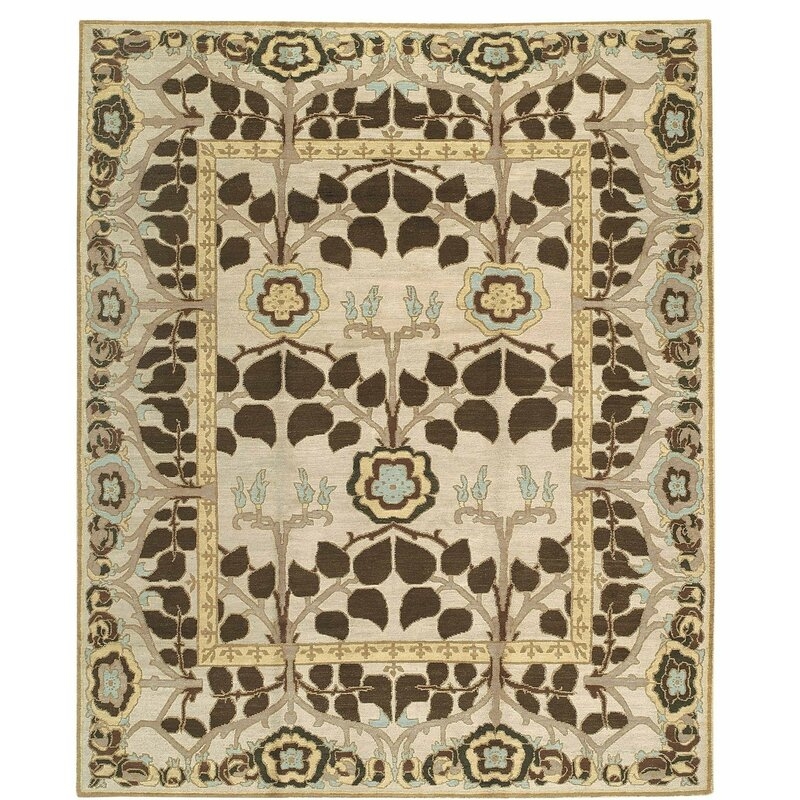 Tufenkian Inverness Oriental Hand-Knotted Wool Beige/Brown Area Rug - Image 0