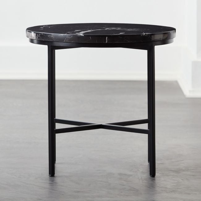 Irwin Black Marble Side Table - Image 0