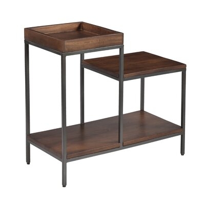 Ava-Jessica Solid Wood Tray Top End Table with Storage - Image 0