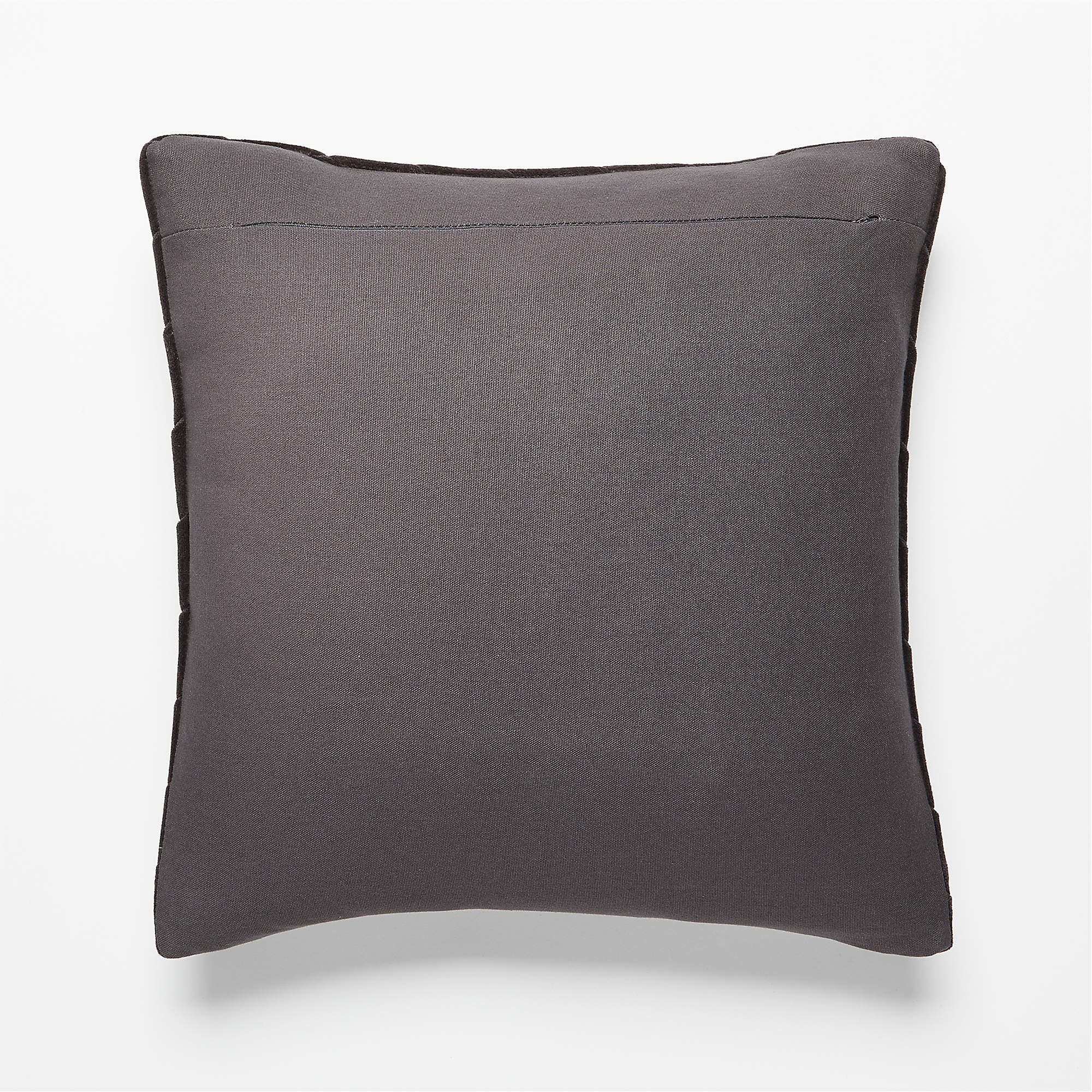 Leger Velvet Pillow Charcoal with Down-Alternative Insert, 18" x 18" - Image 2