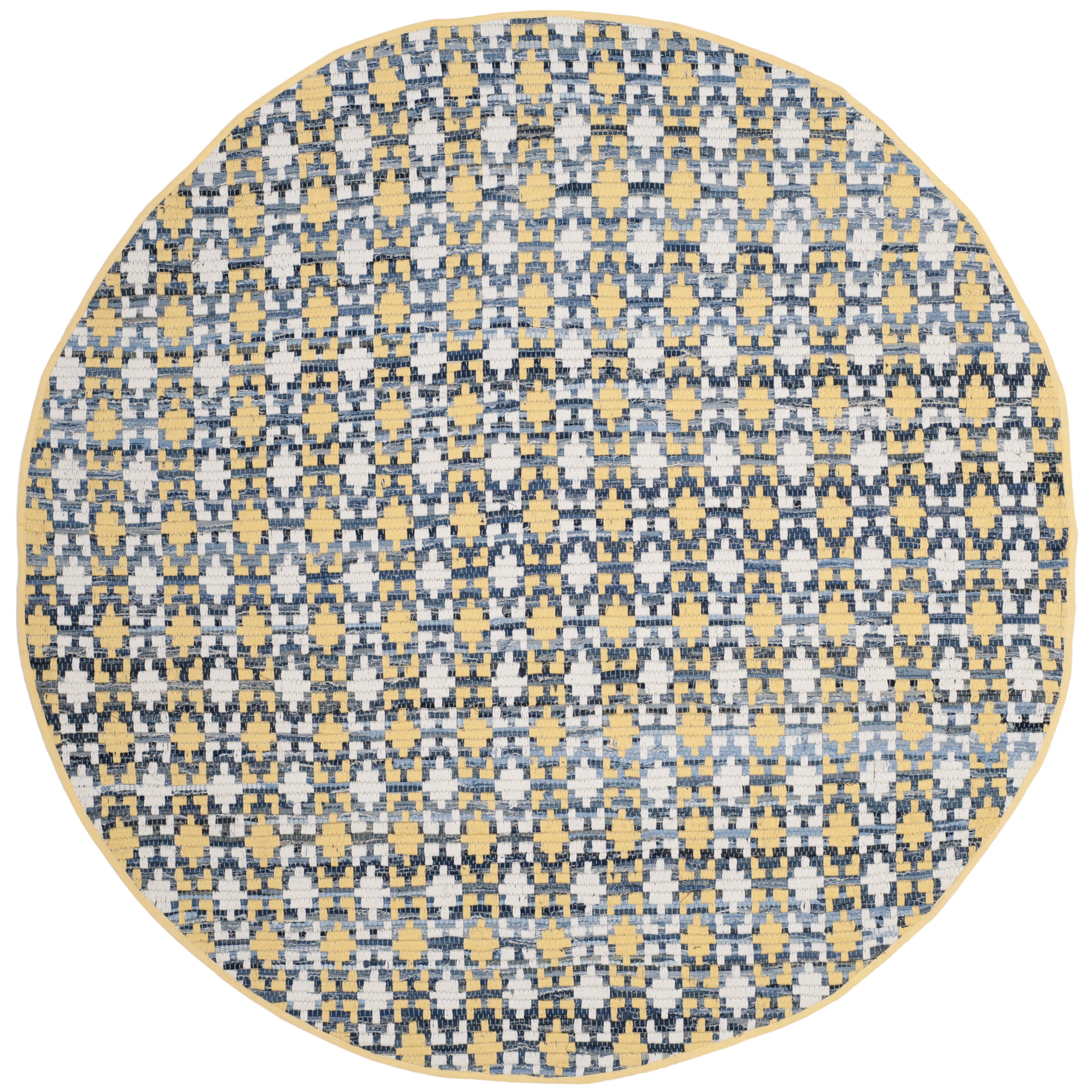 Arlo Home Hand Woven Area Rug, MTK123B, Gold/Multi,  6' X 6' Round - Image 0