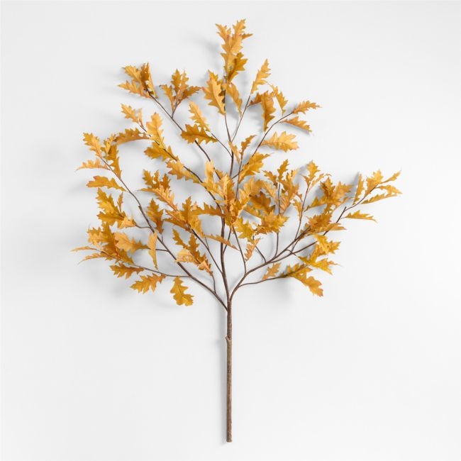 Faux Yellow Oak Leaf Branch 68" - Image 0