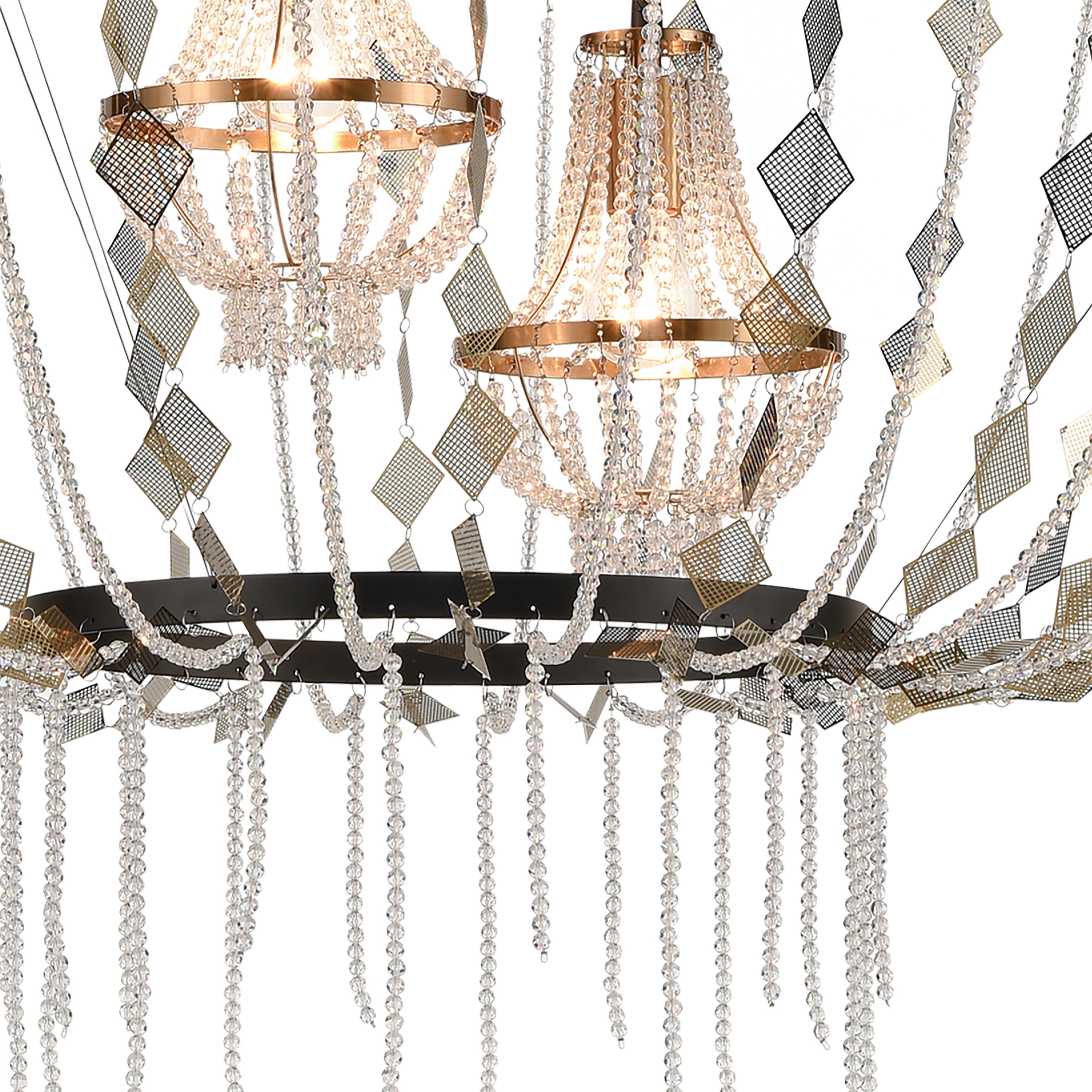 Selene 38'' Wide 5-Light Chandelier - Matte Black - Image 3