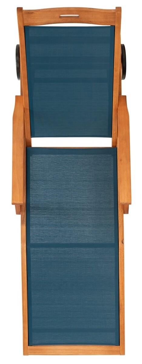 Kamson Sunlounger - Natural/Navy - Safavieh - Image 4