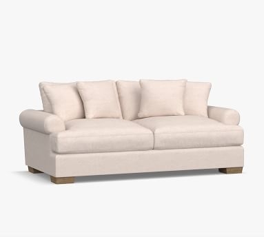 Sullivan Roll Arm Upholstered Deep Seat Sofa 88", Down Blend Wrapped Cushions, Performance Heathered Basketweave Navy - Image 4