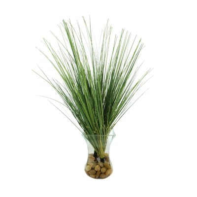 37" Artificial Onion Grass in Vase - Image 0