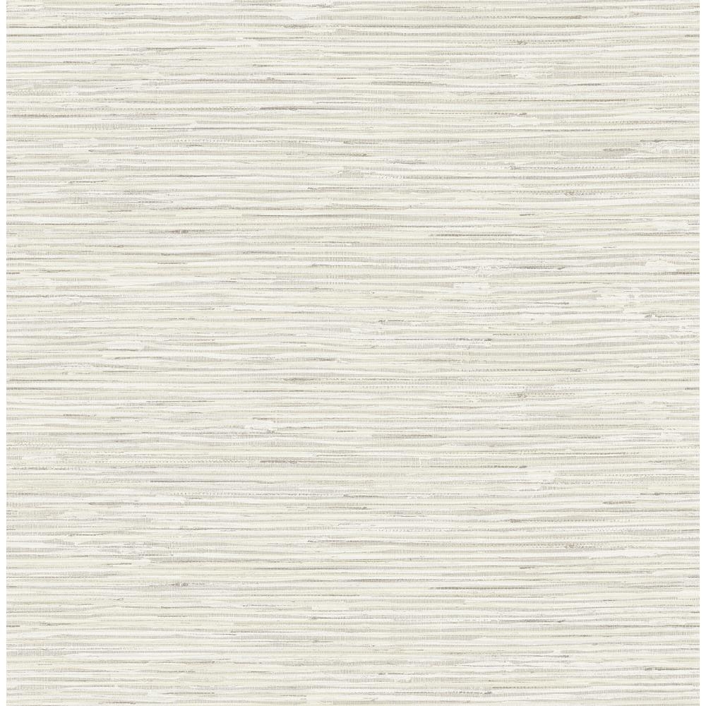 Seabrook Designs Silverton Metallic Gold, Grey, & Off-White Faux Grasscloth Wallpaper, Metallic Gold/ Grey/ & Off-White - Image 0