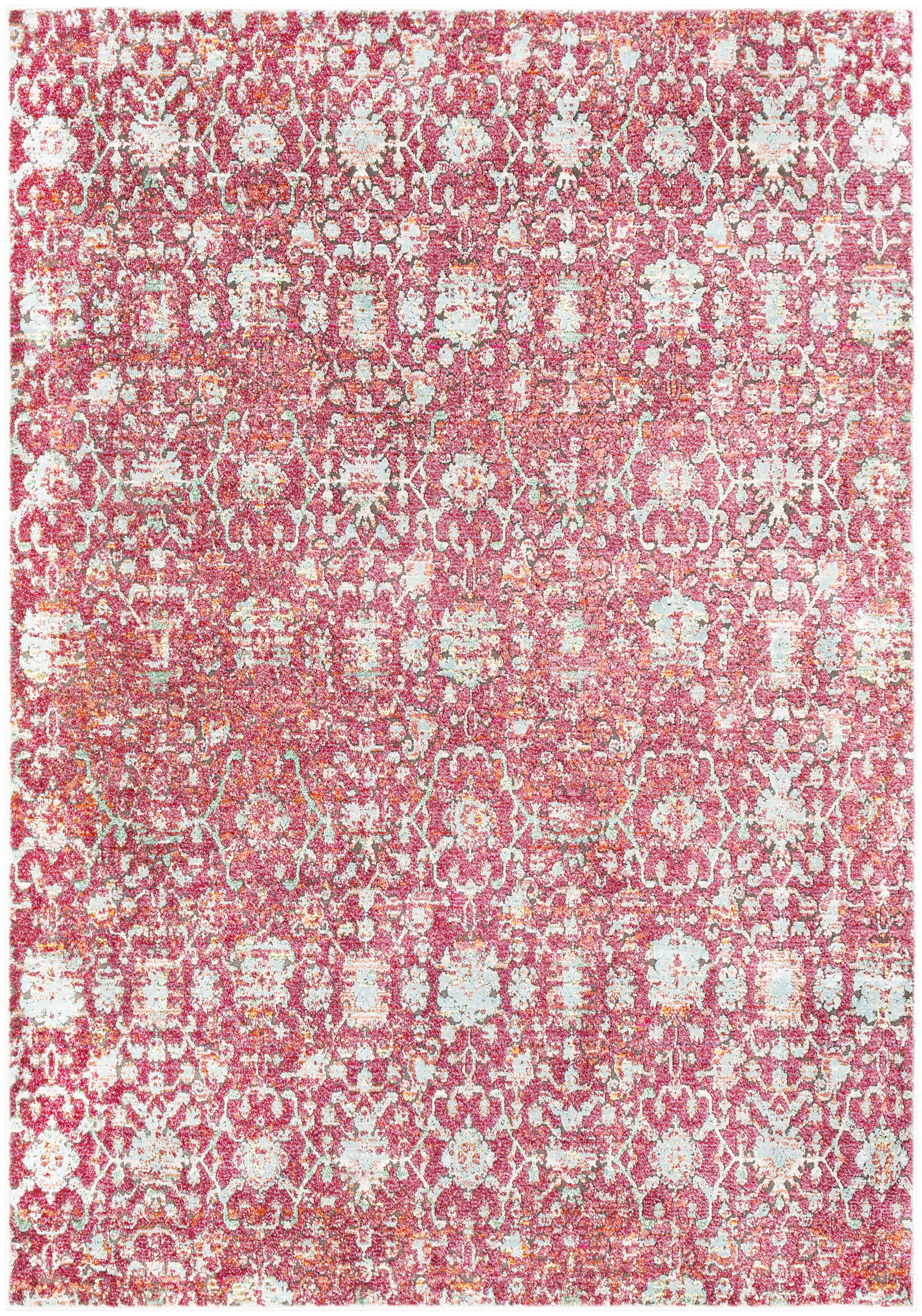 Herati Red Indoor 2' x 2'11" Machine Woven Rug - Image 0