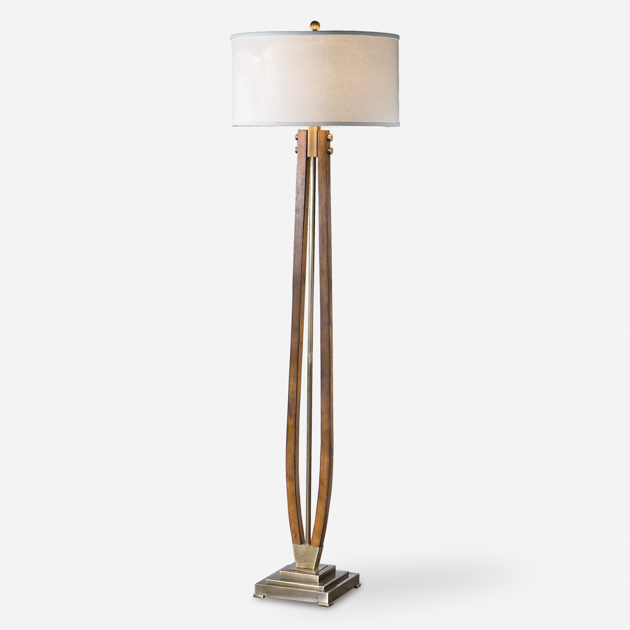 Boydton Burnished Wood Floor Lamp - Image 0