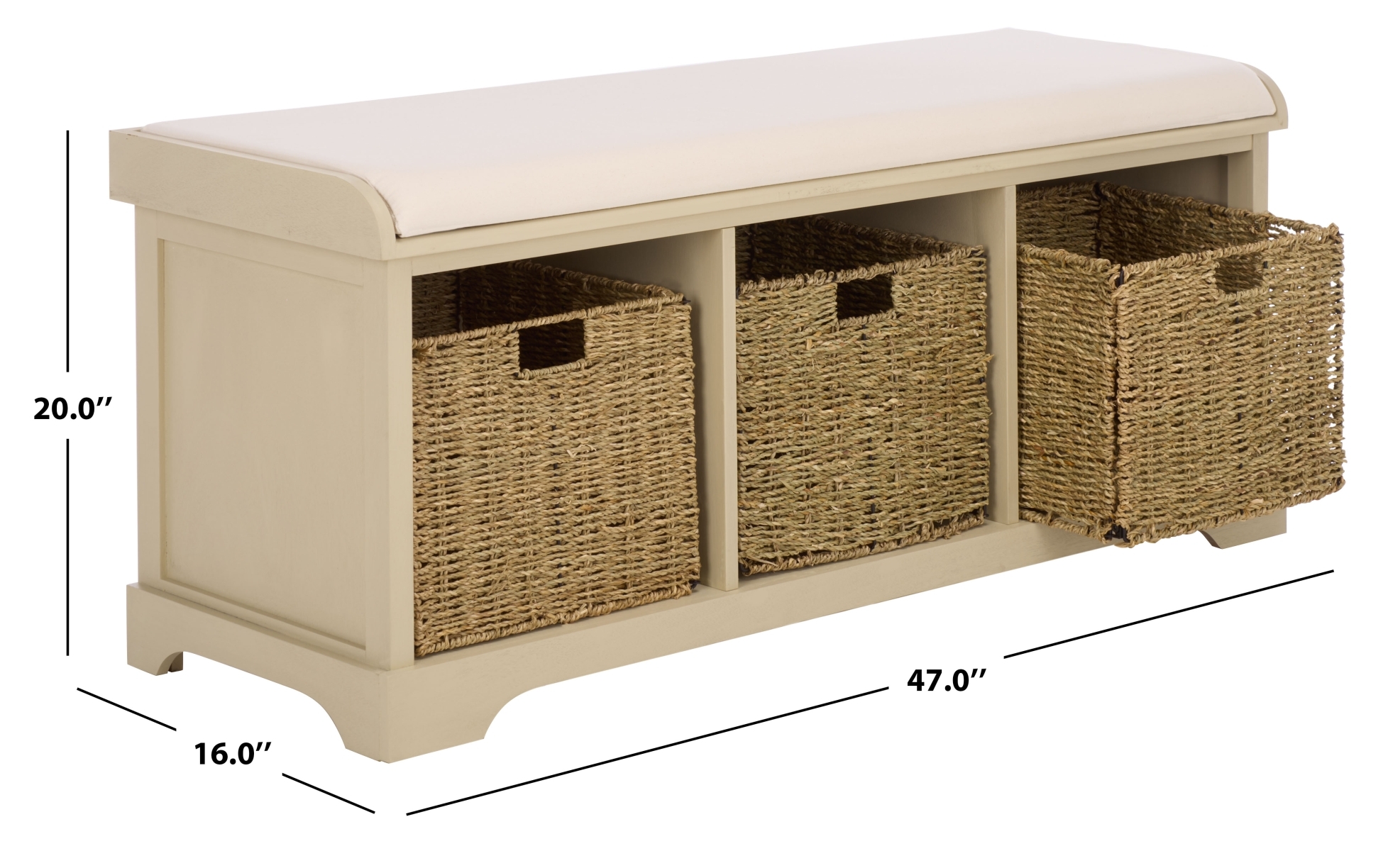 Lonan Storage Bench - Sand - Image 9