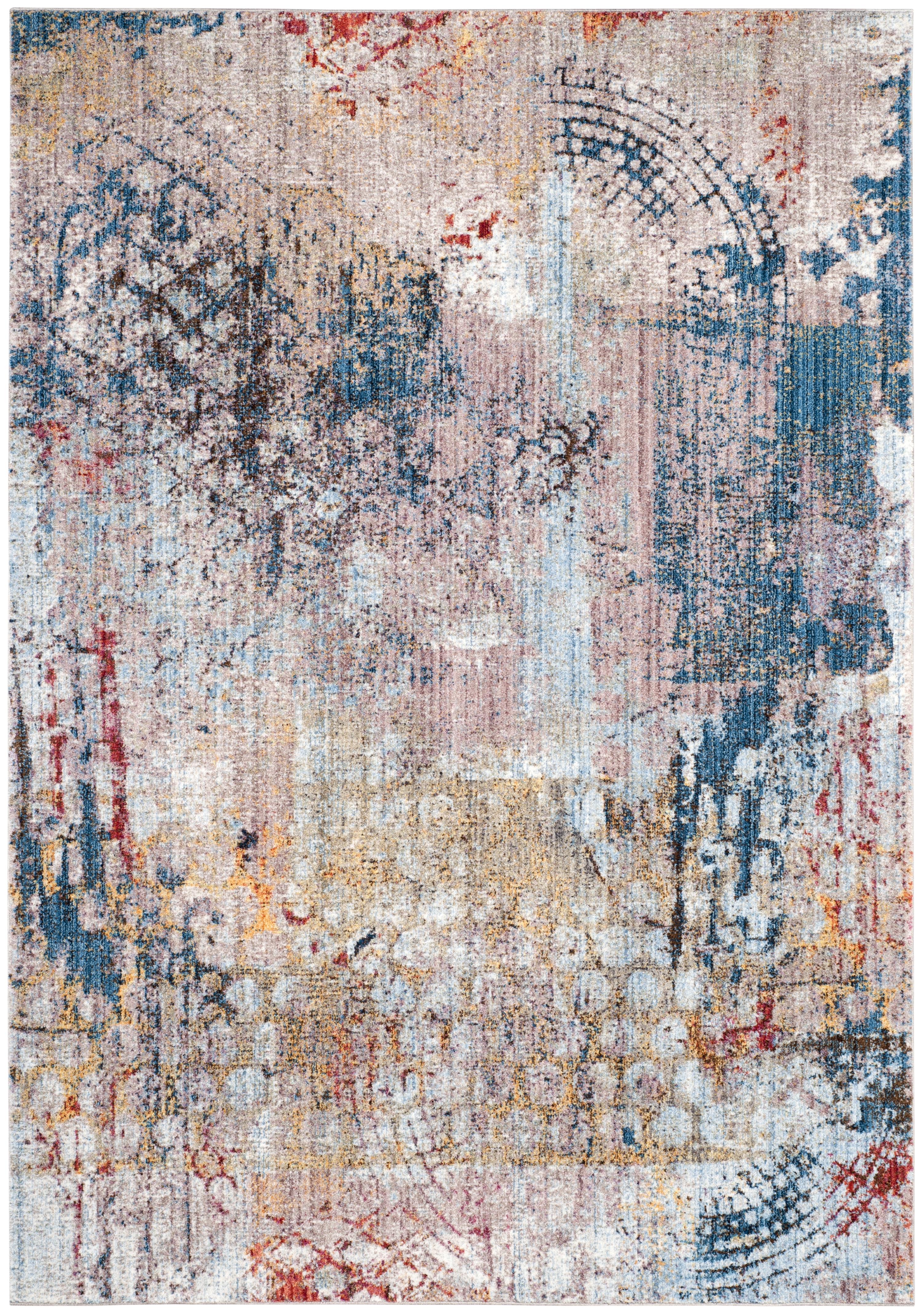 Arlo Home Woven Area Rug, MNY658E, Blue/Multi,  5' 1" X 7' 6" - Image 0