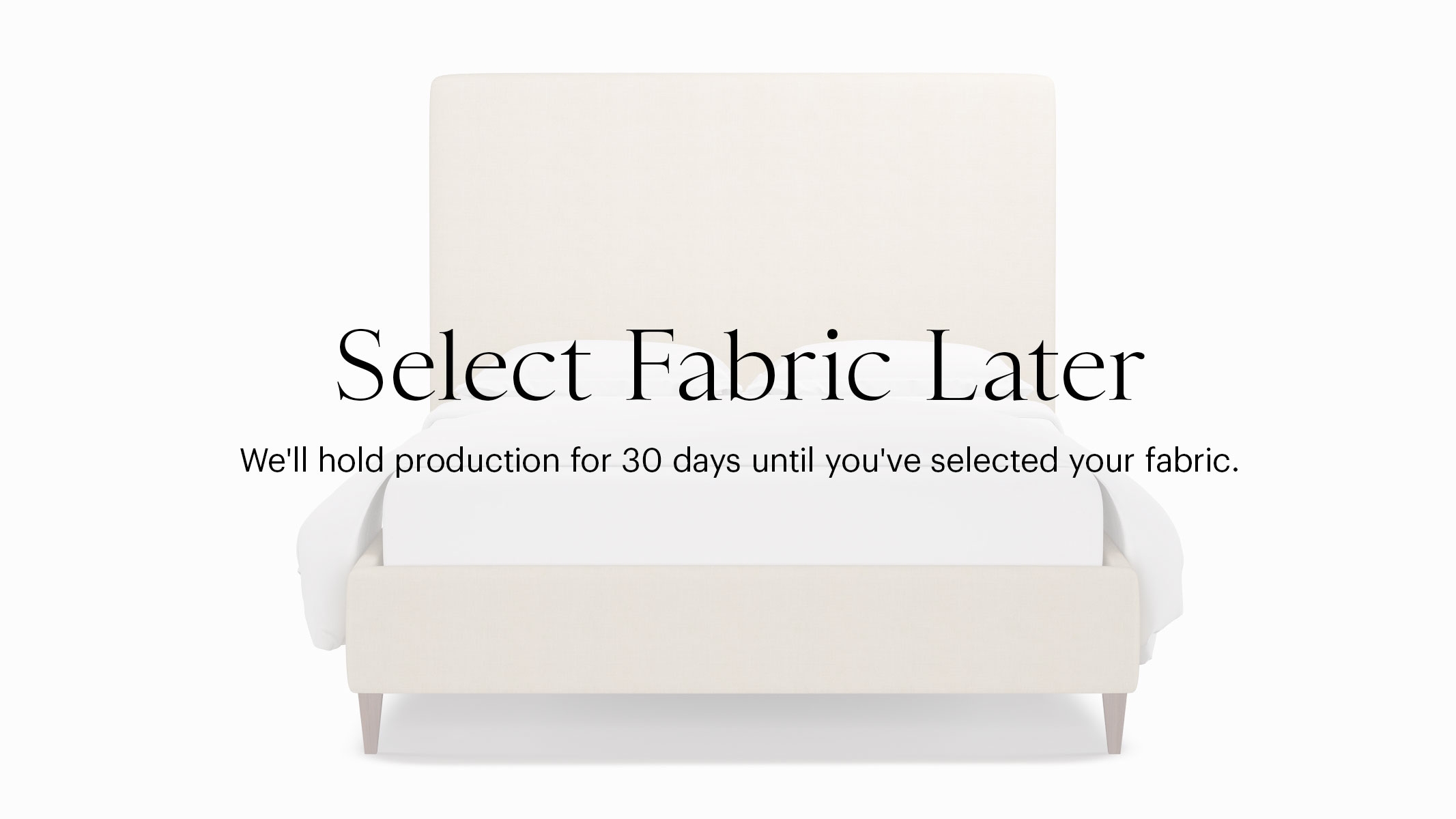 Classic Bed, Buy Now, Decide Later, Walnut Square Tapered Leg, Queen - Image 0