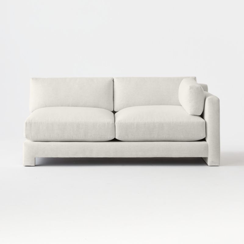 Marguerite White Performance Fabric Right-Arm Sofa - Image 1