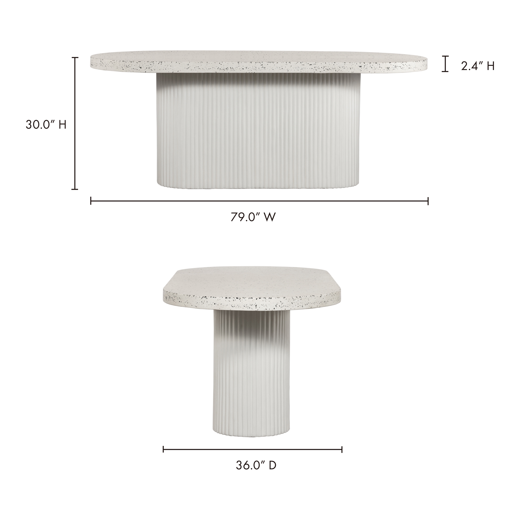 Lyon Outdoor Dining Table Light Grey - Image 9