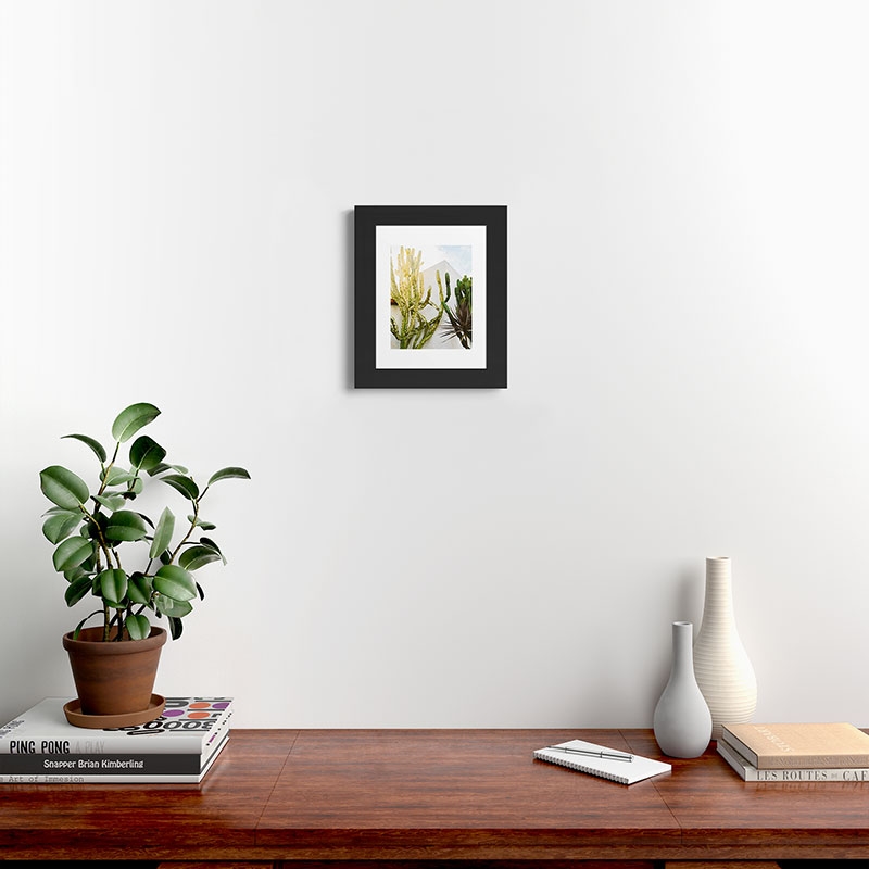 California Cactus Garden by Bethany Young Photography - Framed Art Print Classic Black 11" x 14" - Image 1