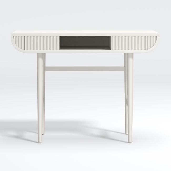 Roselle White Wood 2-Drawer Kids Desk - Image 0