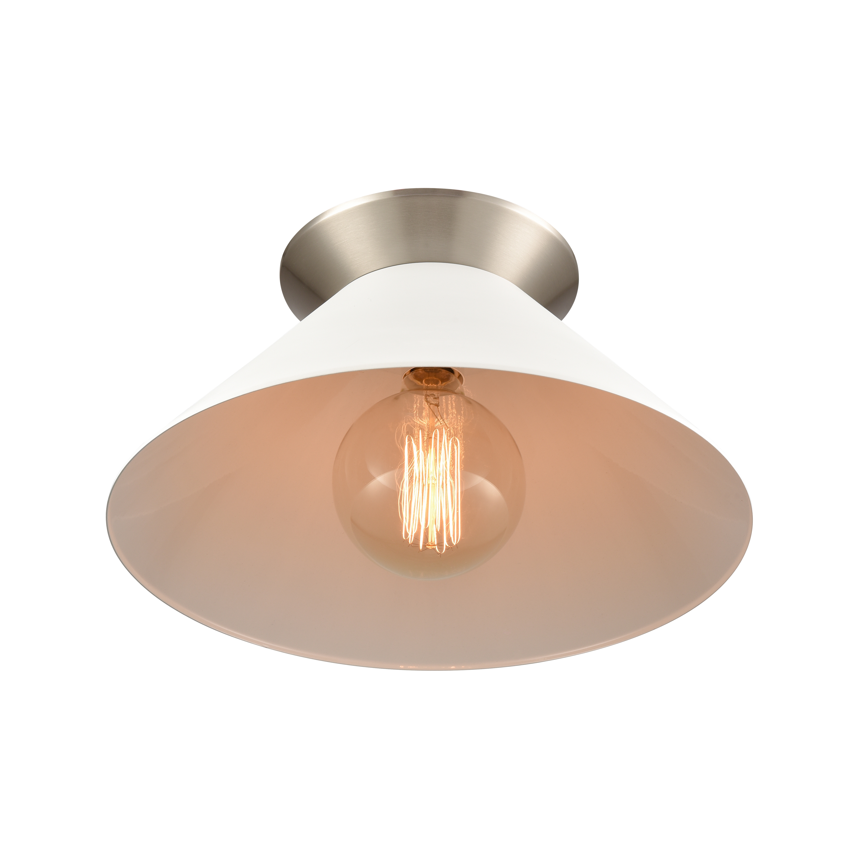 Cavendish 16'' Wide 1-Light Semi Flush Mount - Brushed Nickel - Image 3