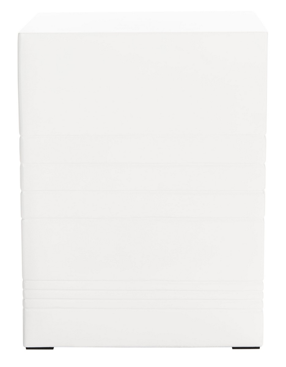 Deidara Concrete Accent Stool - Ivory - Safavieh - Image 0