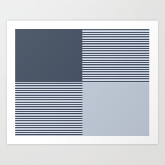 Dash In Blue Art Print by House Of Haha - Small - Image 0
