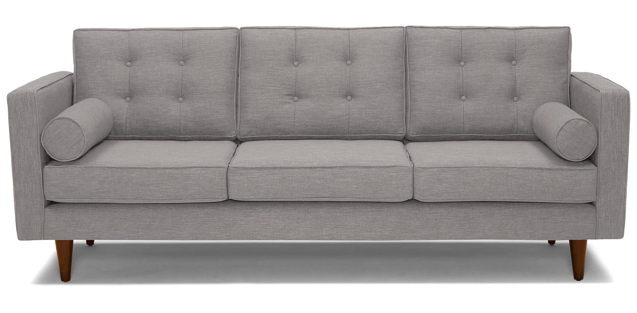 Purple Braxton Mid Century Modern Sofa - Sunbrella Premier Wisteria - Mocha - Image 0