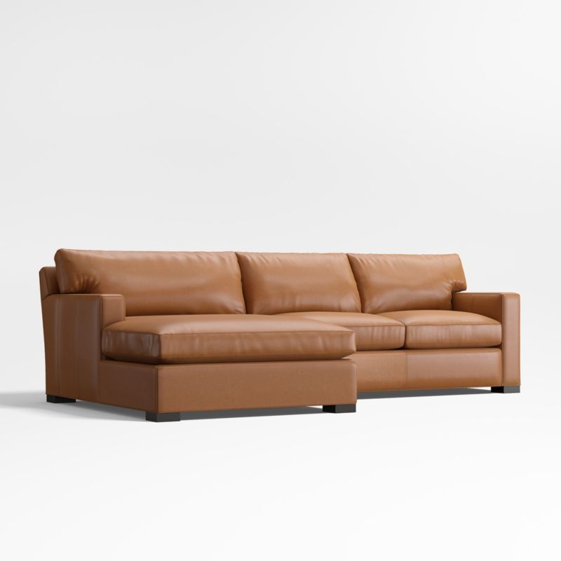 Axis Classic 2-Piece Leather Sectional Sofa with Extra Wide Chaise Lounge - Image 4