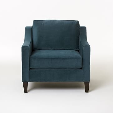 Paidge Armchair, Poly / Ink Blue, Taper Chocolate - Image 3