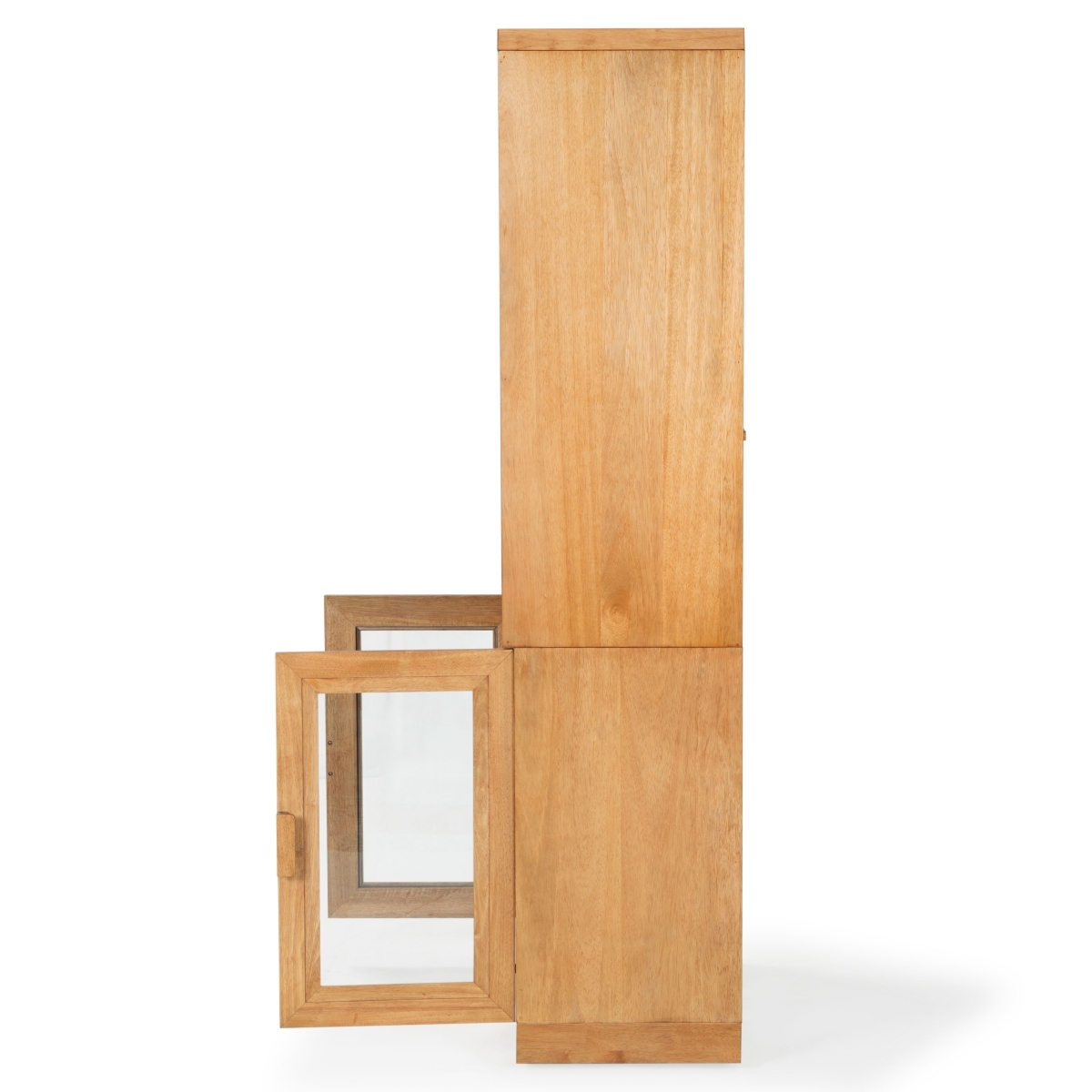 Roades Glass Cabinet Bookcase - Natural - Image 7