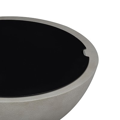 Havana Round Aluminum Fire Table Lid, Large, Black - Image 1