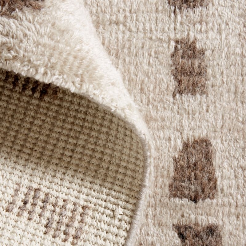 Calais Textured Wool-Blend Hand-Knotted Latte Brown Area Rug 10'x14' - Image 2